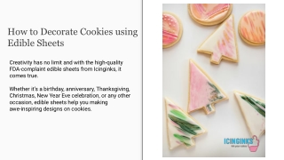 How to Decorate Cookies using Edible Sheets