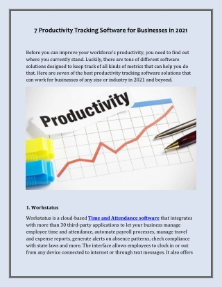 7 Productivity Tracking Software for Businesses in 2021