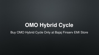 Buy OMO Hybrid Cycle Only at Bajaj Finserv EMI Store