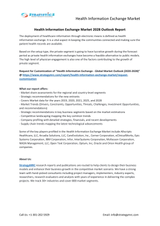 Health Information Exchange Market Forecasts to 2028