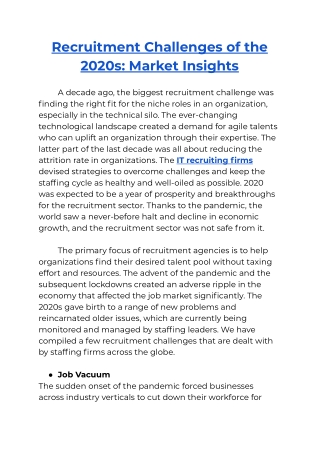 Recruitment Challenges of the 2020s_ Market Insights