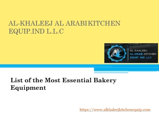 List of the Most Essential Bakery Equipment