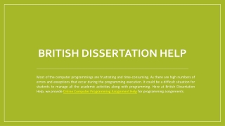 British Dissertation Help