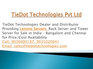Lenovo Rack and Tower Servers | Models List Price/Cost India