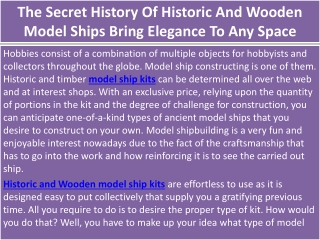 The Secret History Of Historic And Wooden Model Ships Bring Elegance To Any Spac