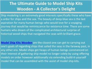 The Ultimate Guide to Model Ship Kits Wooden - A Collector's Delight