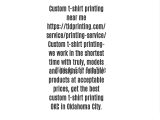 Custom t-shirt printing near me