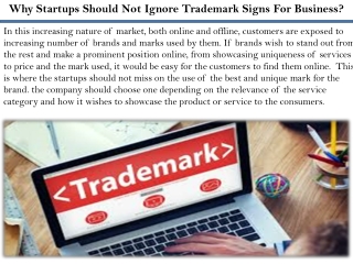 Why Startups Should Not Ignore Trademark Signs For Business?