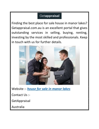 House For Sale In Manor Lakes  Getappraisal.com.au