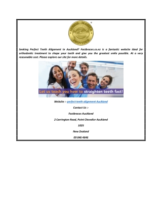 Perfect Teeth Alignment Auckland  Fastbraces.co.nz
