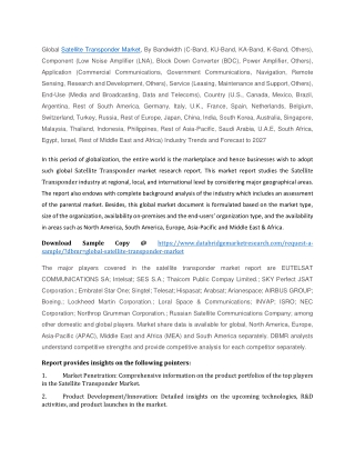 Satellite Transponder Market