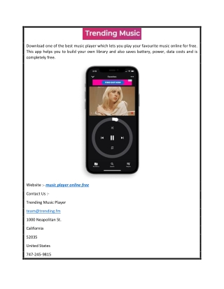 Music Player Online Free  Trending.fm