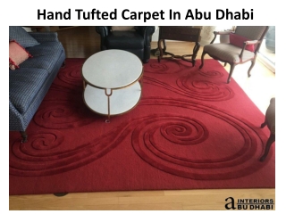 Hand Tufted Carpet In Abu Dhabi