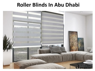 Roller Blinds In Abu Dhabi