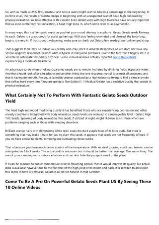 9 Points Anybody Receives Incorrect About Ass Kicking THC Gelato Seeds Cannabis
