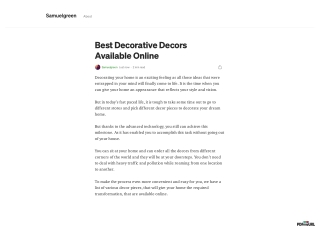 Best Decorative Decors Available Online