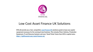 Best Asset Finance Firms UK