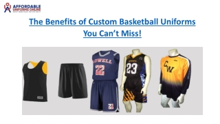The Benefits of Custom Basketball Uniforms You Can’t Miss!