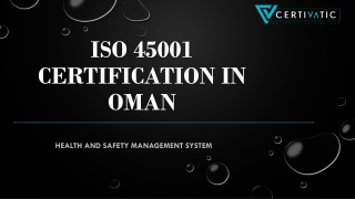 ISO 45001 Certification In Oman