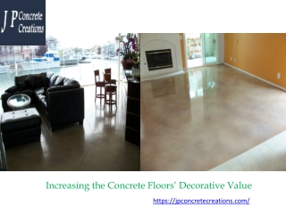 Increasing the Concrete Floors’ Decorative Value
