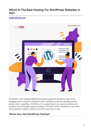 Which Is The Best Hosting For WordPress Websites in 2021