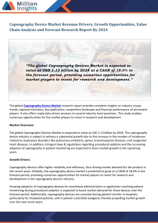 Capnography Device Market