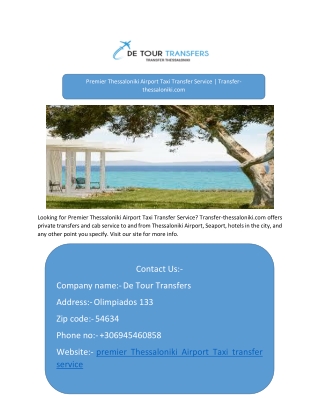 premier Thessaloniki Airport Taxi transfer service-converted