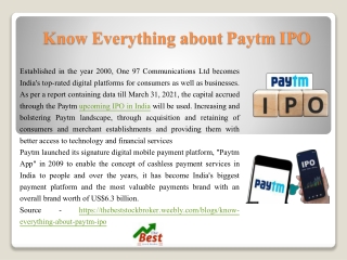 Know everything about Paytm IPO