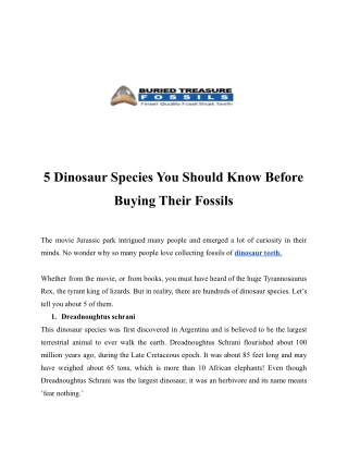 5 Dinosaur Species You Should Know Before Buying Their Fossils . pdf