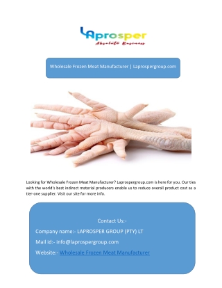 Wholesale Frozen Meat Manufacturer-converted