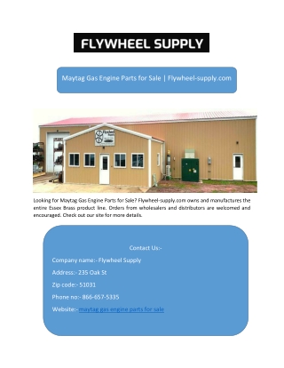 maytag gas engine parts for sale-converted