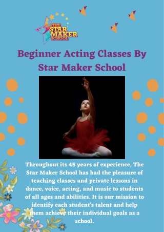 Get The Best Beginner Acting Classes | Star Maker School