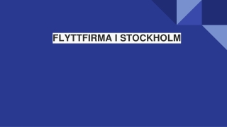 flyttfirma stockholm