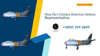 How Do I Contact American Airlines  Representative