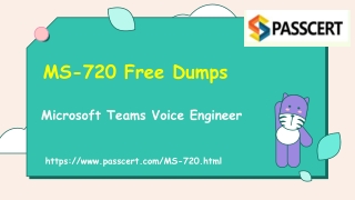 Microsoft Teams Voice Engineer MS-720 Dumps