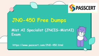 Mist AI Specialist (JNCIS-MistAI) JN0-450 Dumps