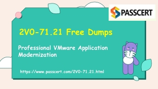 Professional VMware Application Modernization 2V0-71.21 Dumps