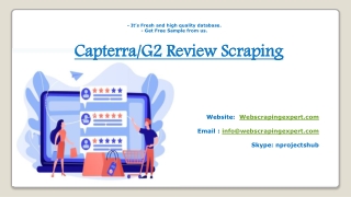 Capterra/G2 Review Scraping