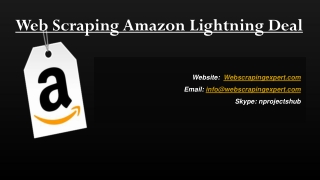 Web Scraping Amazon Lightning Deal