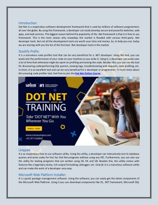 5 Best Dot Net Developer Tools in the Market 1