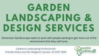 Garden Landscaping & Designing Services - Dimension Gardenscape