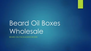 Beard Oil Boxes Wholesale