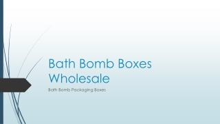 Bath Bomb Boxes Wholesale