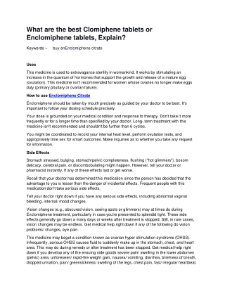 Total Safety Study of Enclomiphene Citrate in the Treatment of Men