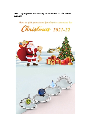 How to gift gemstone Jewelry to someone for Christmas 2021-22