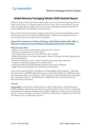 Memory Packaging Market Forecasts to 2028