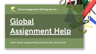 Programming Assignments - Global Assignment Help