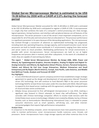 Global Server Microprocessor Market