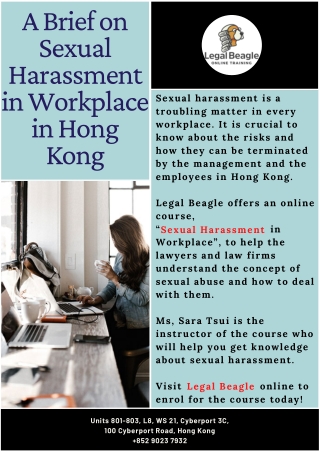 A Brief on Sexual Harassment in Workplace in Hong Kong