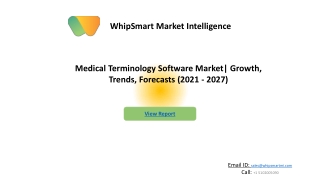 Medical Terminology Software market  Size, Share, Industry Demand, Global Analys